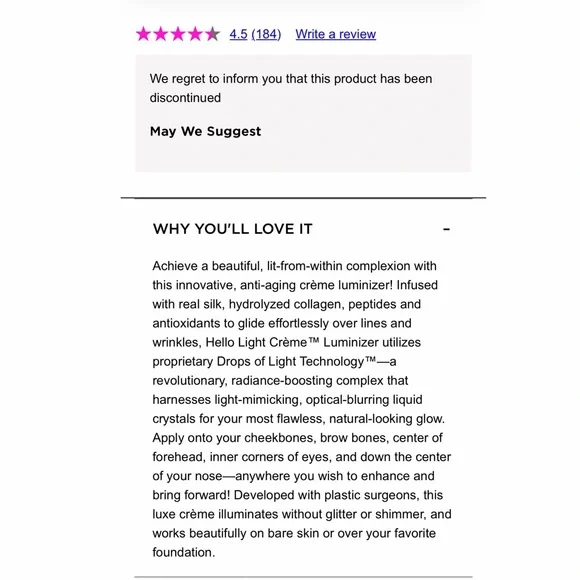 It Cosmetics Hello Light Crème anti-aging radiance luminizer NEW - DISCONTINUED - Picture 4 of 11